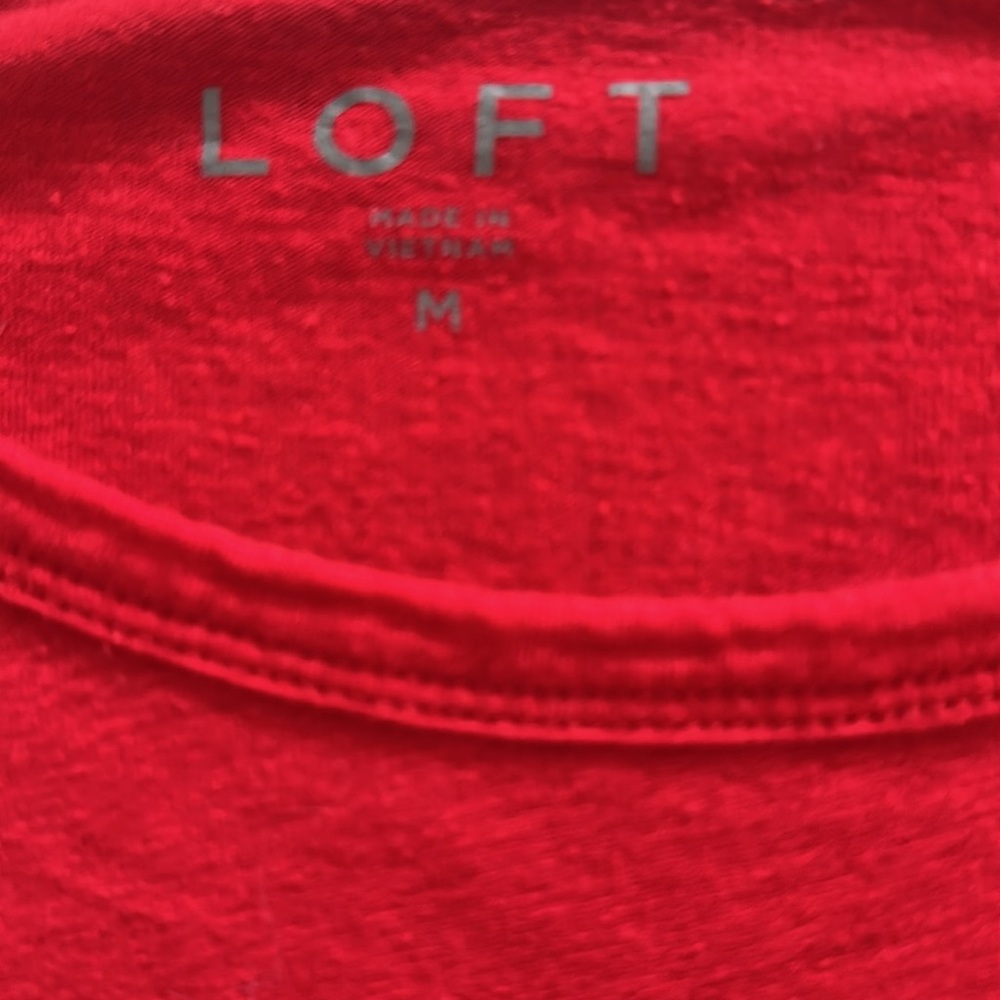 LOFT linen blend Tee shirt - Picture 2 of 6